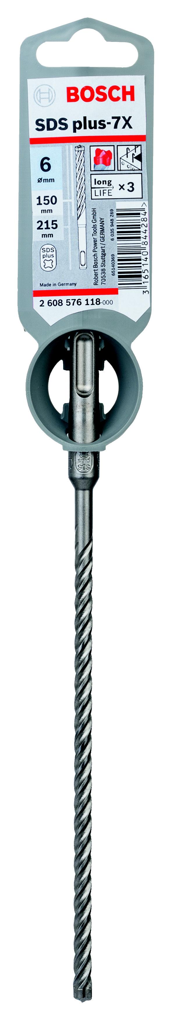 

Бур BOSCH Ф6х215мм SDS+ (2608576118), Ф6х215мм SDS+ (2608576118)