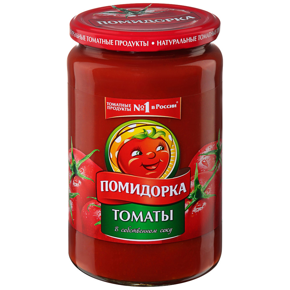 

Томаты Помидорка в собственном соку 480г