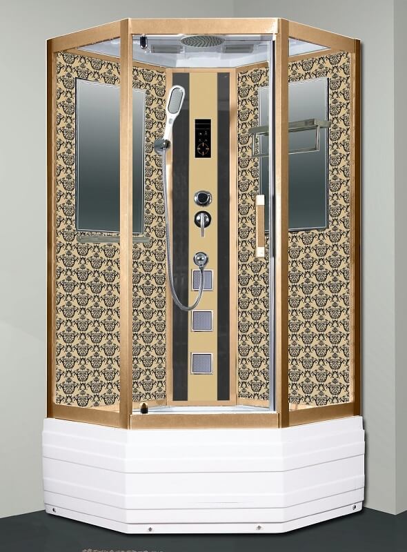 

Душевая кабина Niagara Lux 7798G золото 100х100 см
