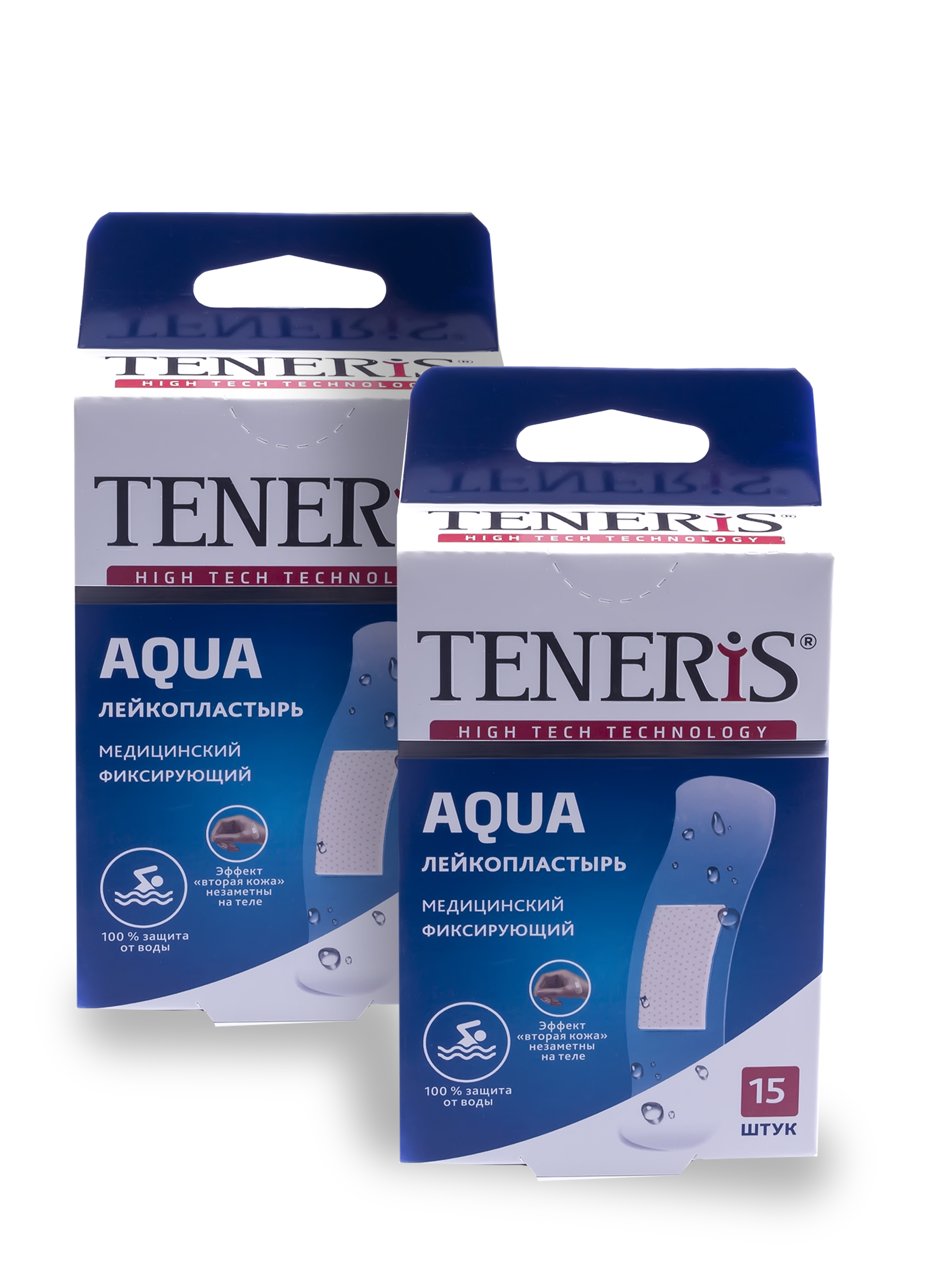 Купить TENERIS AQUA Лейкопластырь водонепроницаемый медицинский фиксирующий на полимерной основе 15+15 шт., Лейкопластырь TENERIS AQUA водонепроницаемый фиксирующий на полимерной основе 15+15 шт.