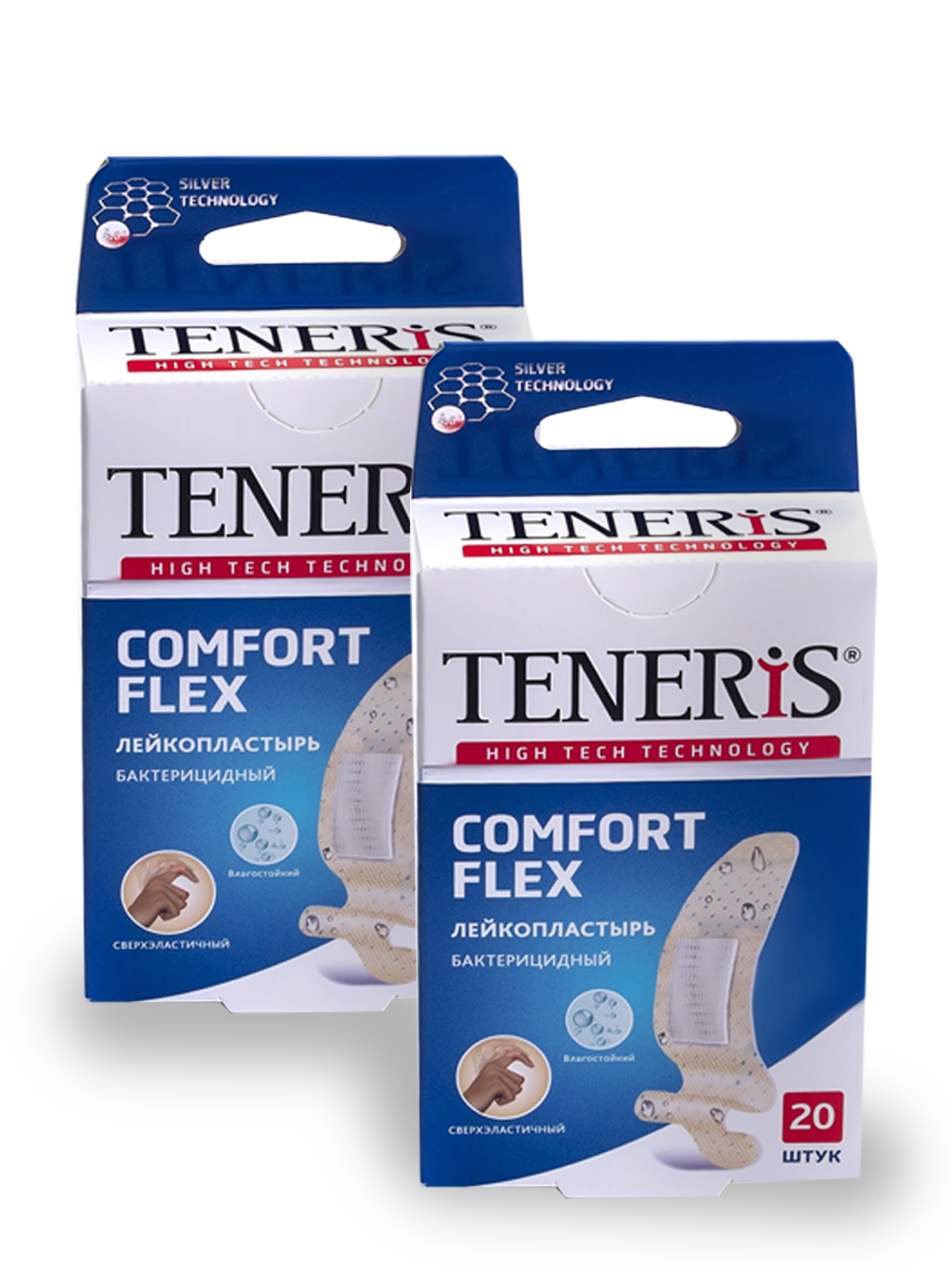 

Лейкопластырь TENERIS COMFORT FLEX бактерицидный с ион. серебра 20+20 шт., Бежевый, TENERIS COMFORT FLEX Лейкопластырь бактерицидный с ион. серебра на суперэластич. полимер. осн. 20+20 шт.