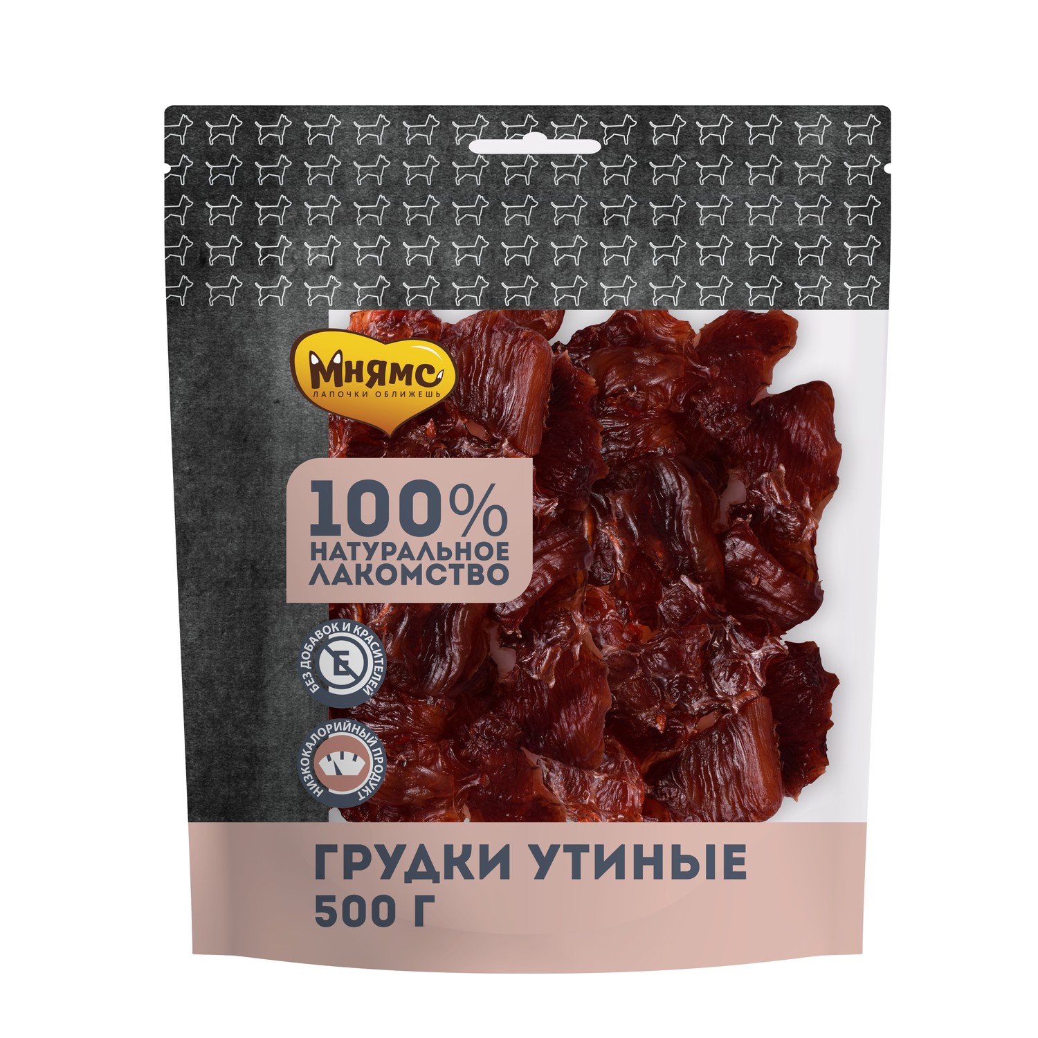 Лакомство для собак Мнямс, грудки утка, 500г