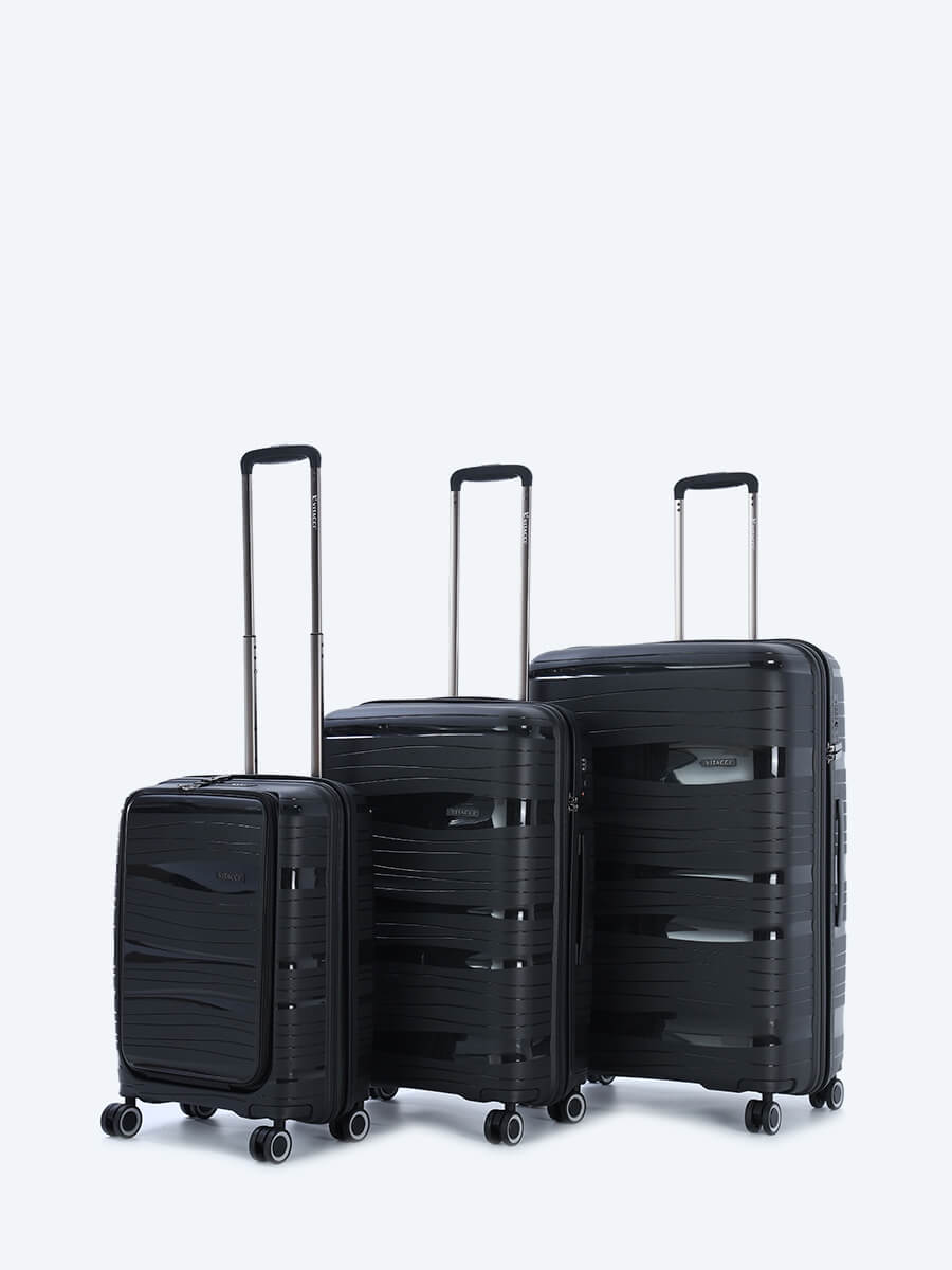 Комплект чемоданов унисекс Vitacci ZHX01-01 черный