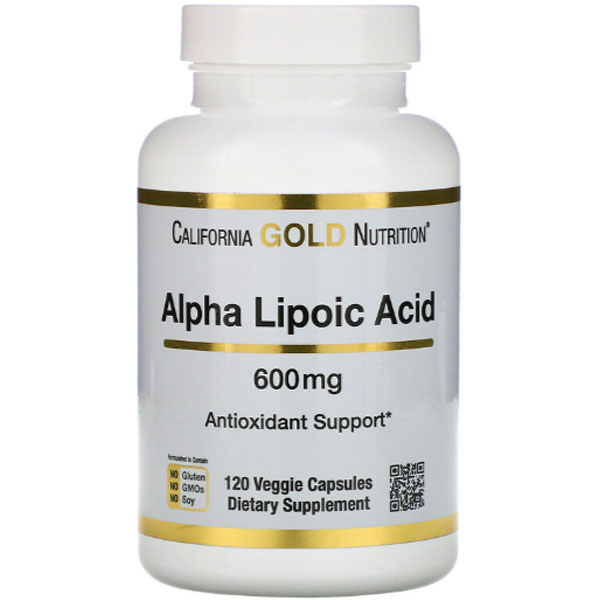 

California Gold Nutrition Alpha Lipoic Acid 600 120 капсул, Alpha Lipoic Acid 600