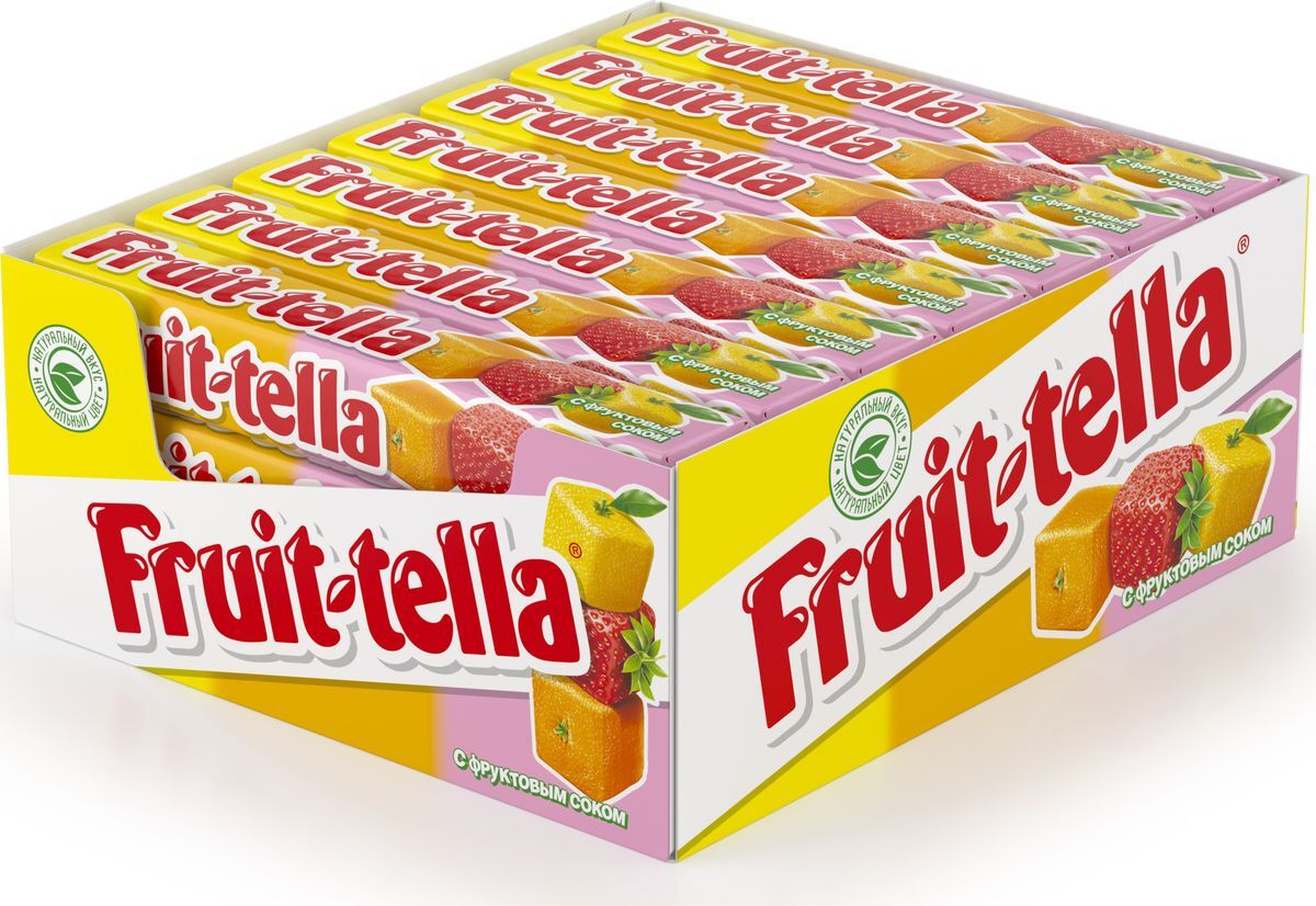 Конфеты Fruit-tella жевательные ассорти 21*41 г