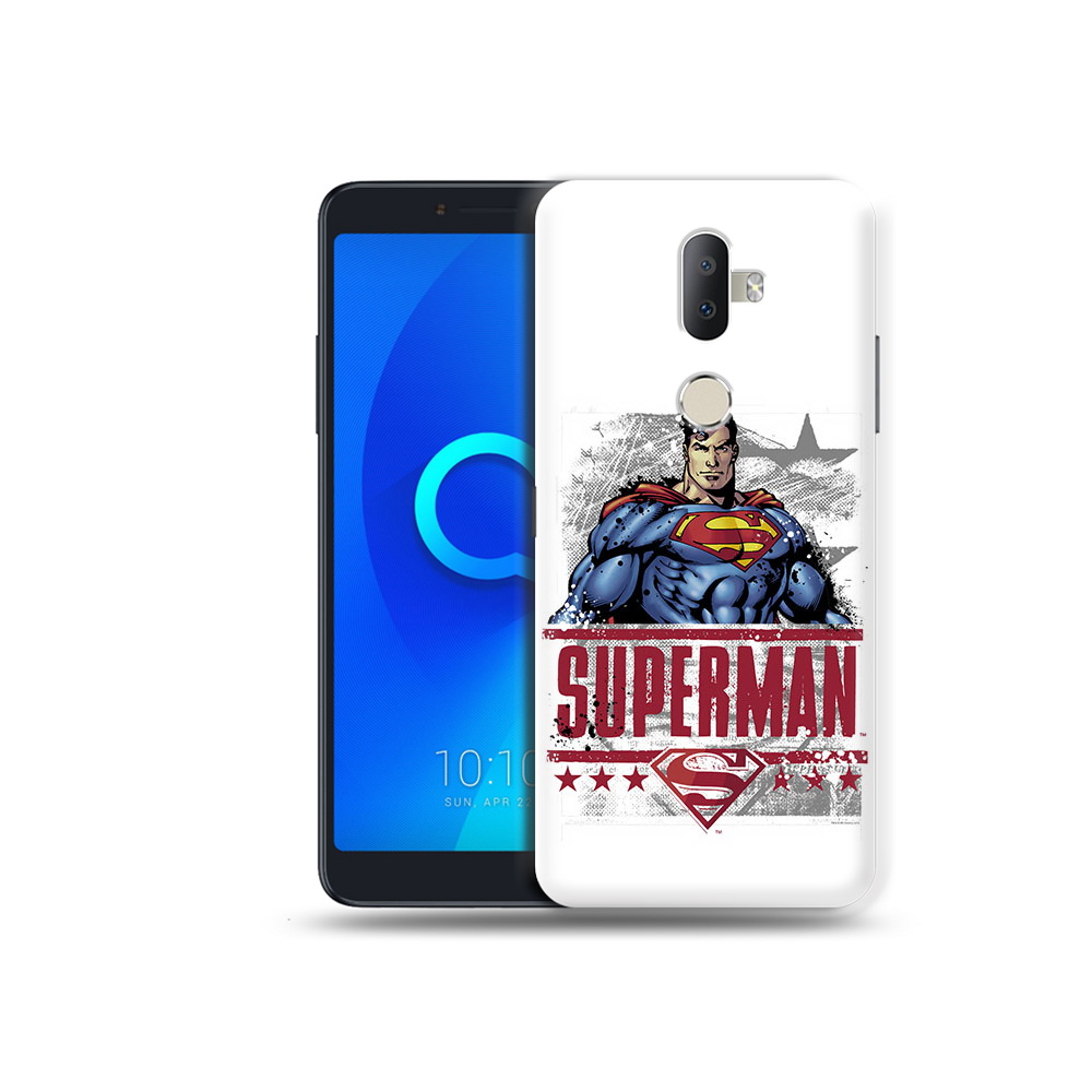 

Чехол MyPads Tocco для Alcatel 3V рисунок супермен, Прозрачный, Tocco