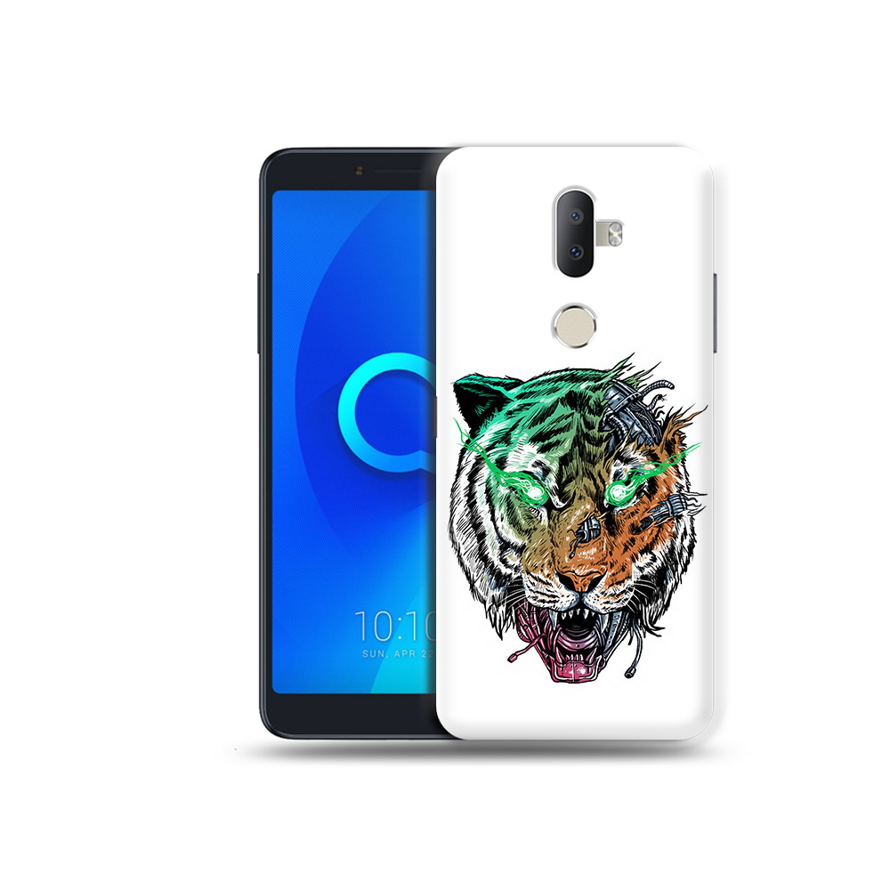 

Чехол MyPads Tocco для Alcatel 3V робо-тигр, Прозрачный, Tocco