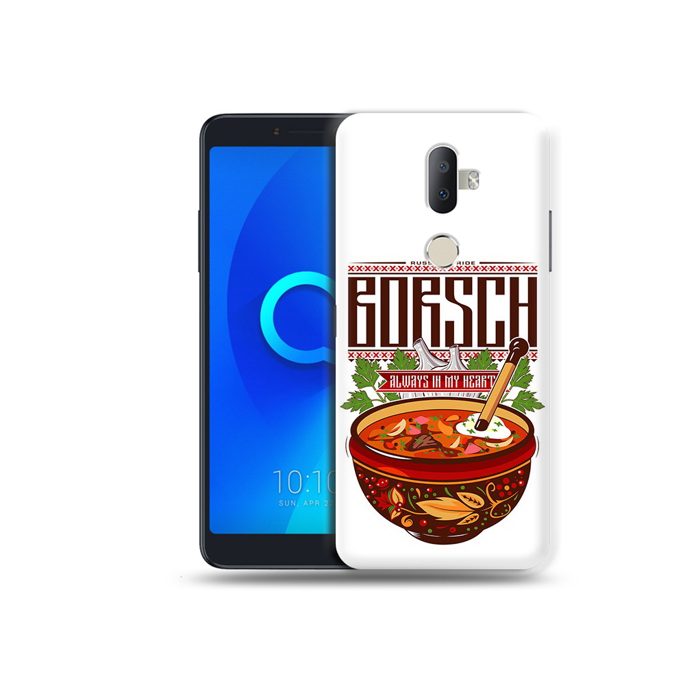 

Чехол MyPads Tocco для Alcatel 3V русский борщ, Прозрачный, Tocco