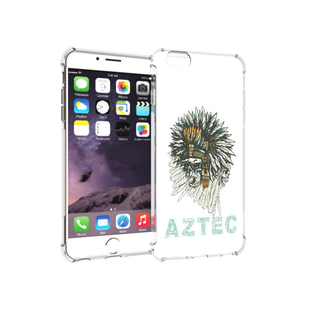 

Чехол MyPads Tocco для Apple iPhone 6 Plus скелет индеец, Прозрачный, Tocco