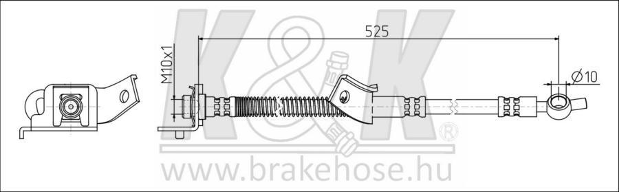 

Шланг Тормозной Ft1484 Hyundai I30 2005 - Front Axle Left K&K арт. FT1484