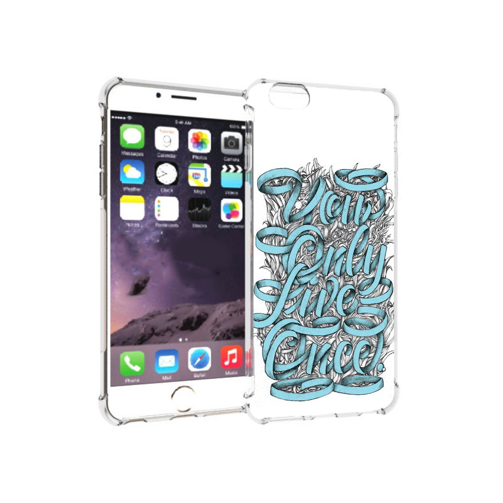 

Чехол MyPads Tocco для Apple iPhone 6 Plus слова из ленты абстракция, Прозрачный, Tocco