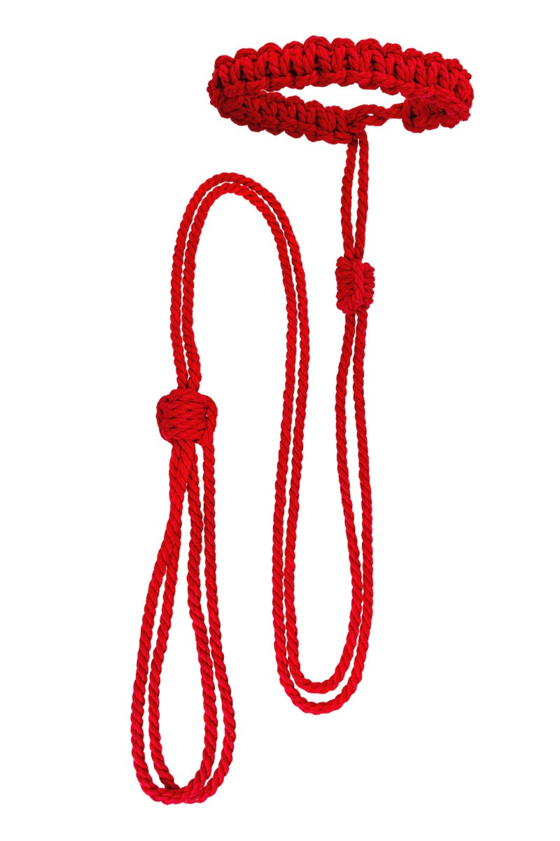 Ошейник Impirante из хлопковой веревки, красный