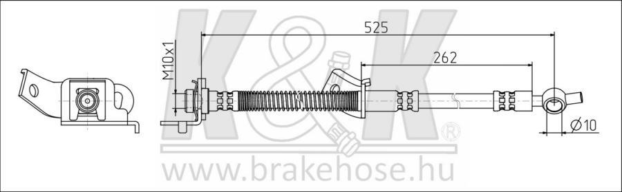 

Шланг Тормозной Ft1485 Hyundai I30 2005 - Front Axle Right K&K арт. FT1485