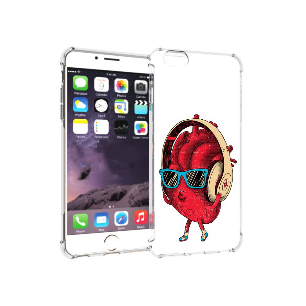 

Чехол MyPads Tocco для Apple iPhone 6 Plus слушай сердце, Прозрачный, Tocco