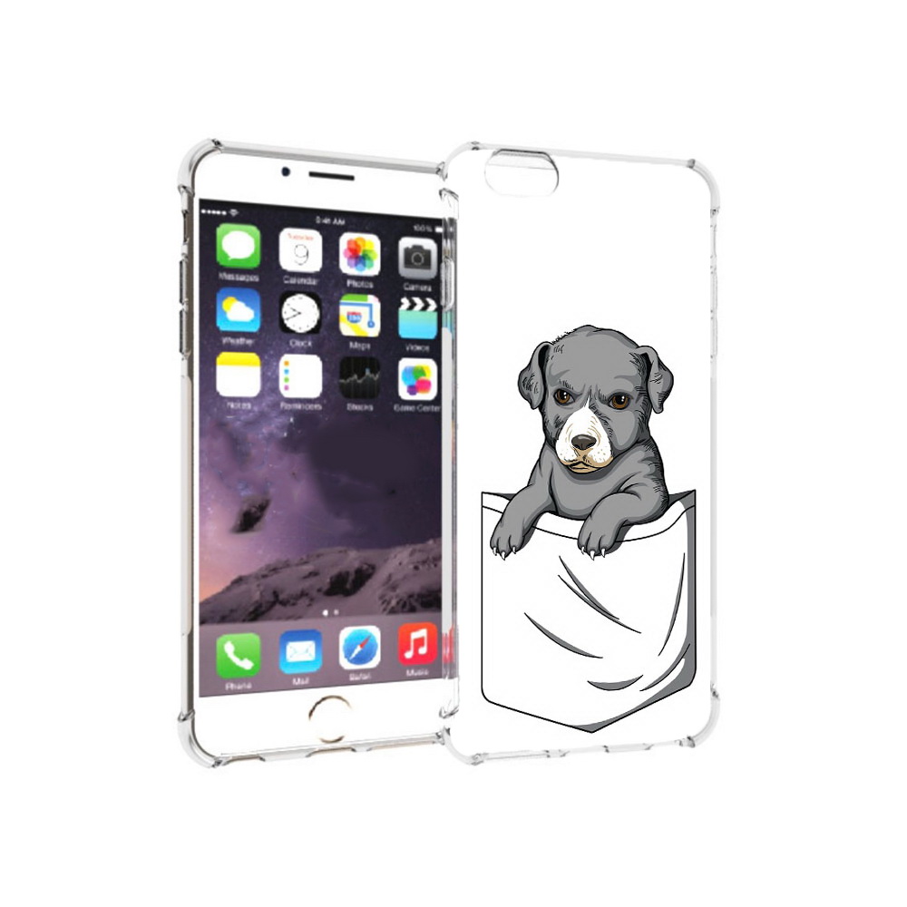 

Чехол MyPads Tocco для Apple iPhone 6 Plus собачка в кармане, Прозрачный, Tocco