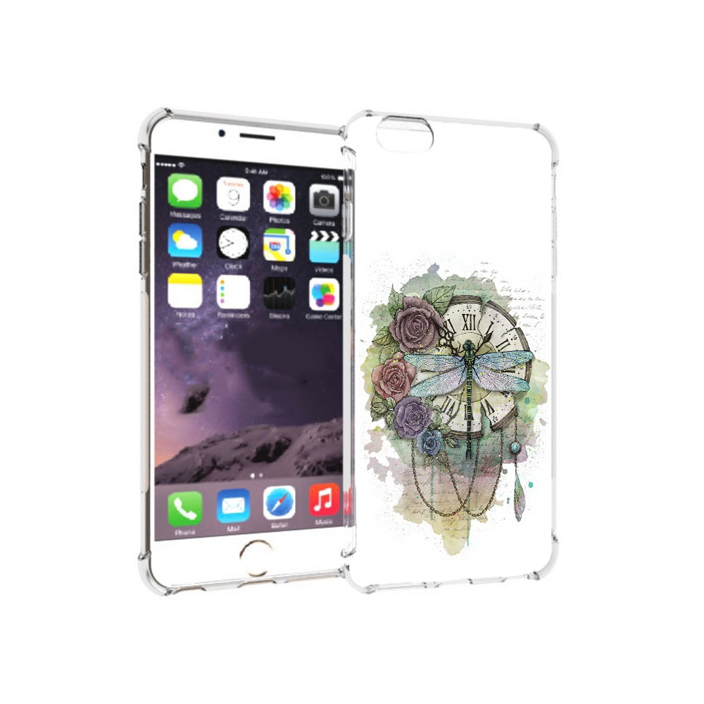 Чехол MyPads Tocco для Apple iPhone 6 Plus старинные часы в цветах