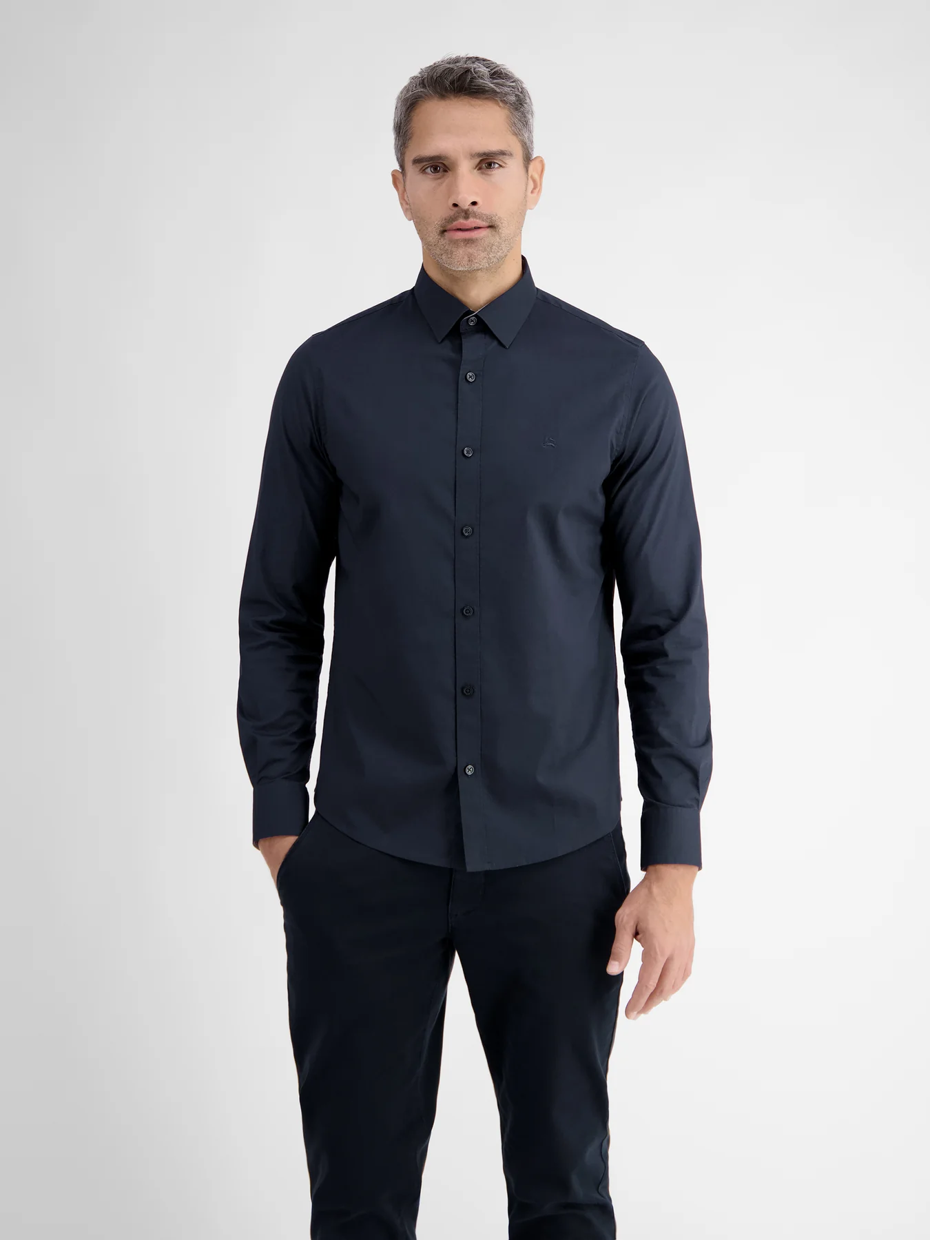 Рубашка мужская LERROS 2001050 синяя XL