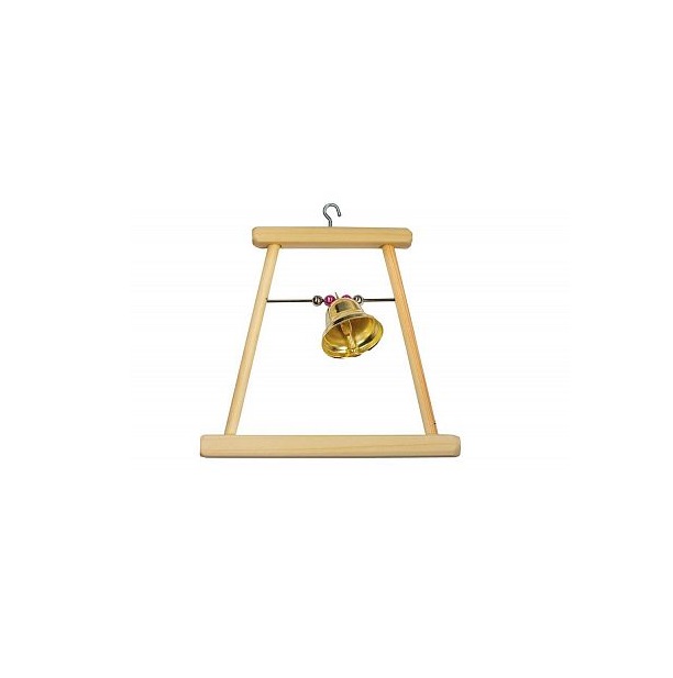 Игрушка для попугаев HOMEPET Качели с колокольчиком 12х0,8х11 см