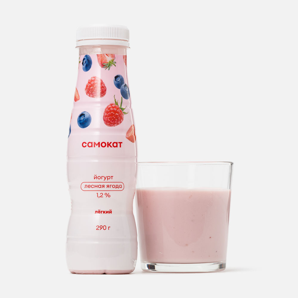 Йогурт Самокат лесная ягода, 1,2%, 290 г