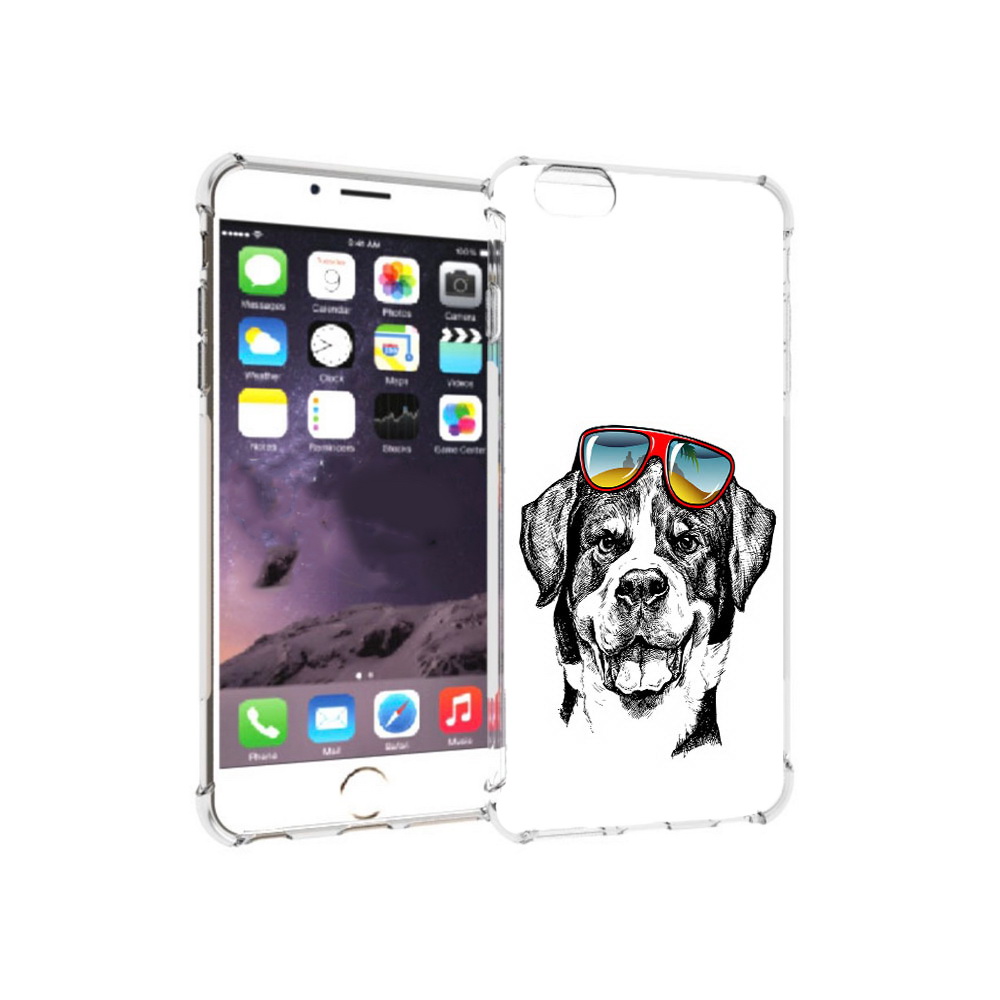 

Чехол MyPads Tocco для Apple iPhone 6 Plus счастливая собака, Прозрачный, Tocco