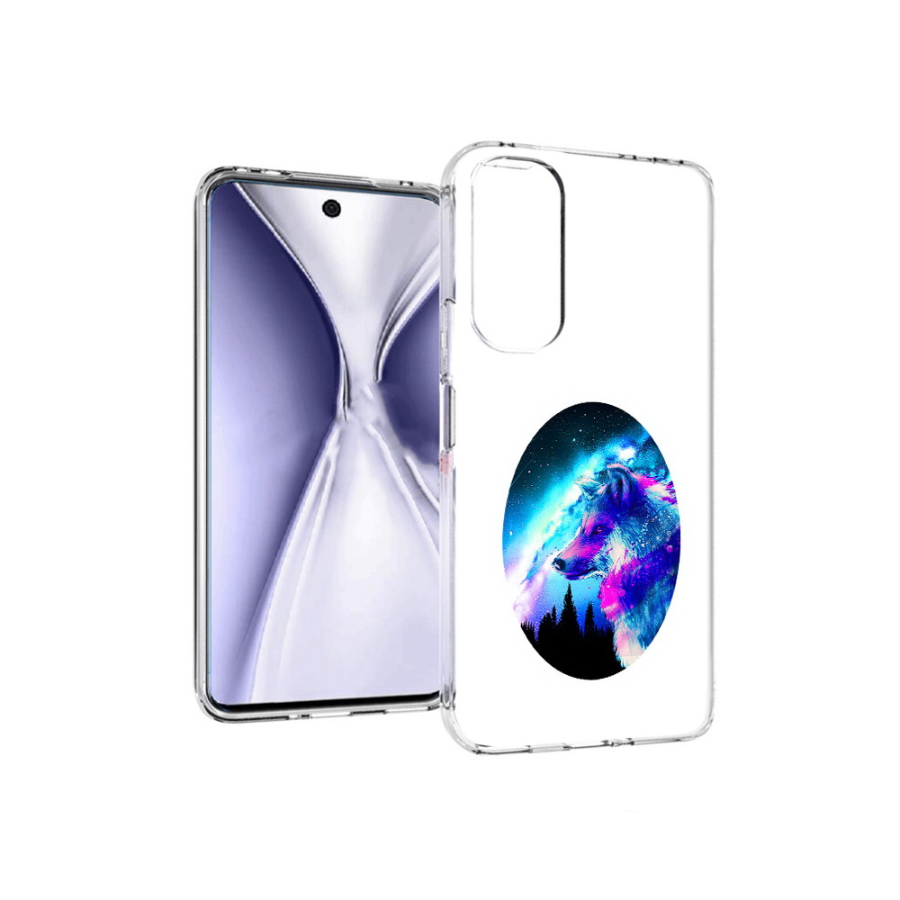 

Чехол MyPads Tocco для Huawei Honor X20 голубой волк, Прозрачный, Tocco