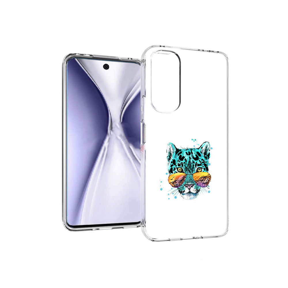 

Чехол MyPads Tocco для Huawei Honor X20 голубой лео, Прозрачный, Tocco