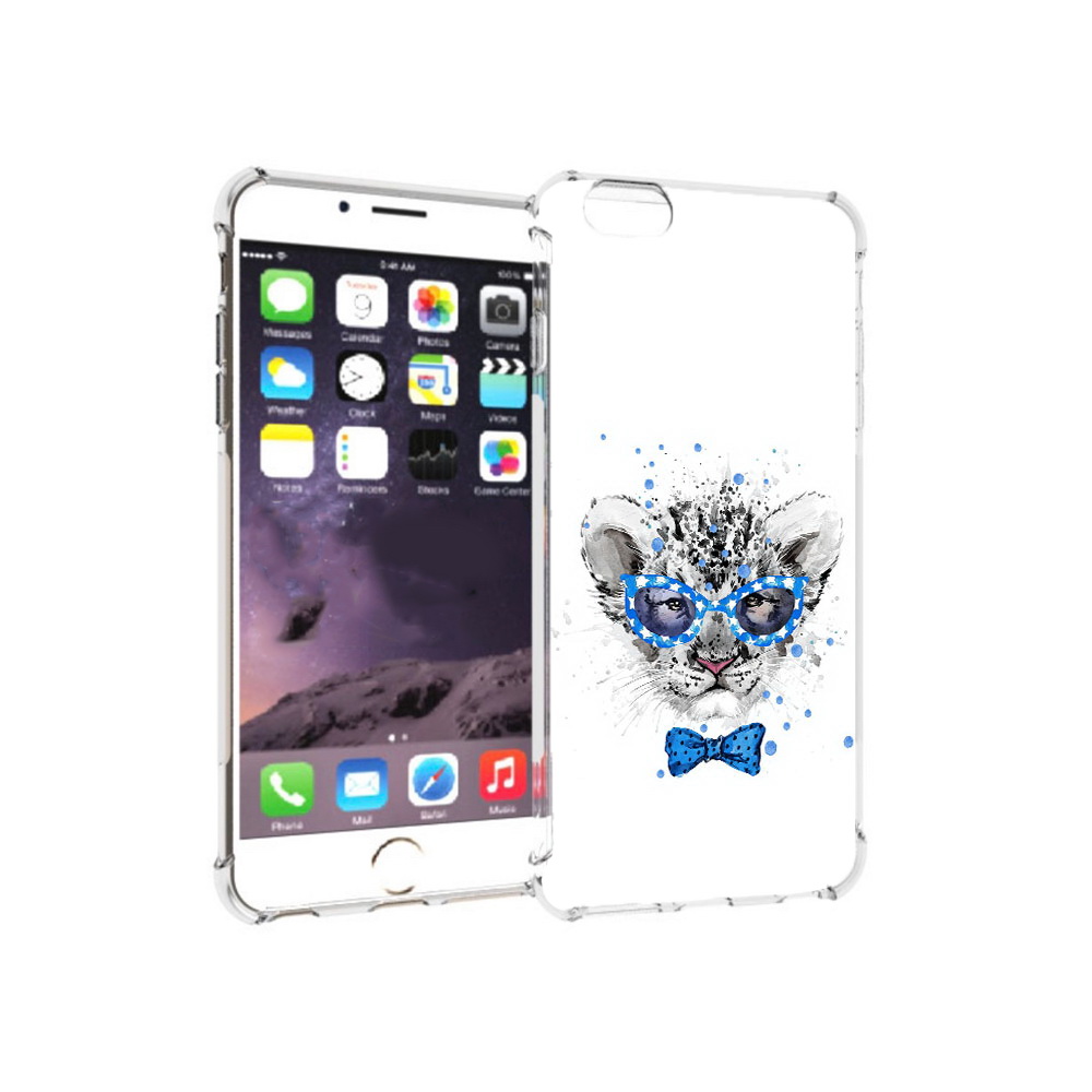 

Чехол MyPads Tocco для Apple iPhone 6 Plus тигренок с бабочкой, Прозрачный, Tocco