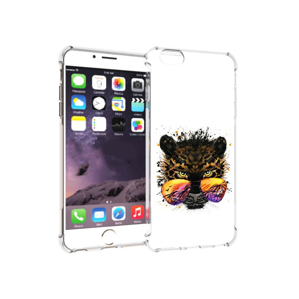 

Чехол MyPads Tocco для Apple iPhone 6 Plus тропический леопард, Прозрачный, Tocco