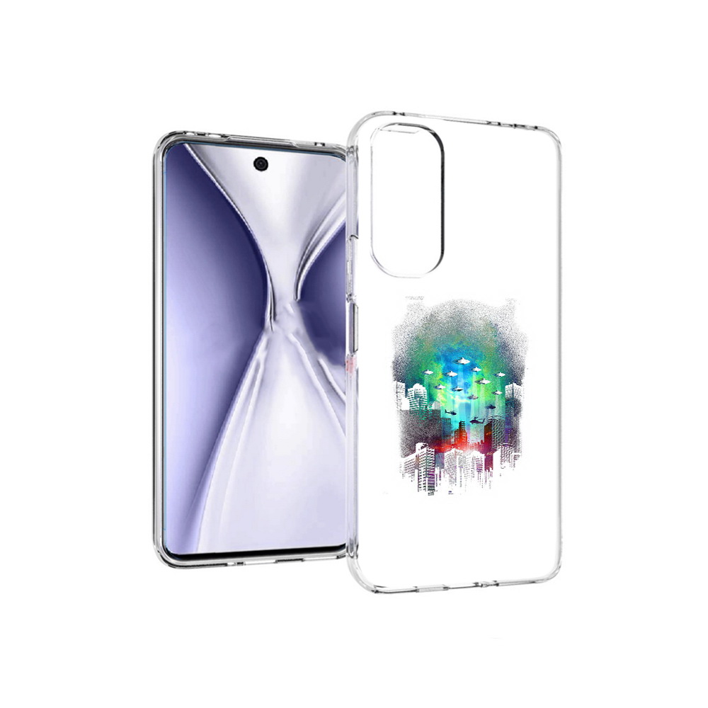 

Чехол MyPads Tocco для Huawei Honor X20 город в свечении, Прозрачный, Tocco