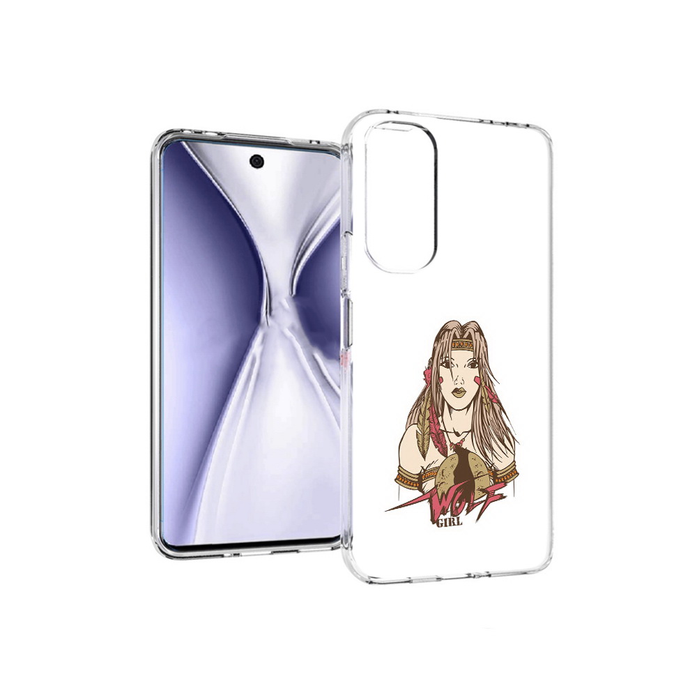 

Чехол MyPads Tocco для Huawei Honor X20 девушка волк, Прозрачный, Tocco