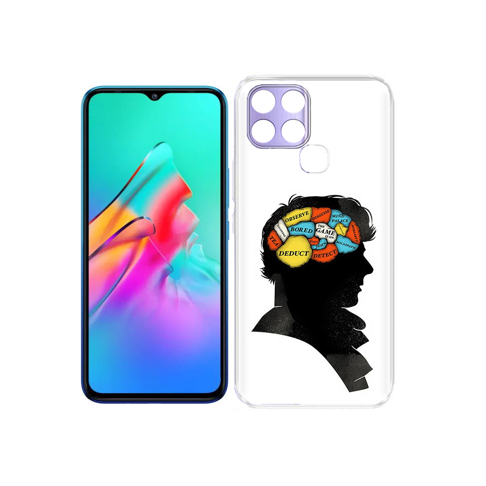 

Чехол MyPads Tocco для Infinix Smart 6 темный рисунок, Прозрачный, Tocco