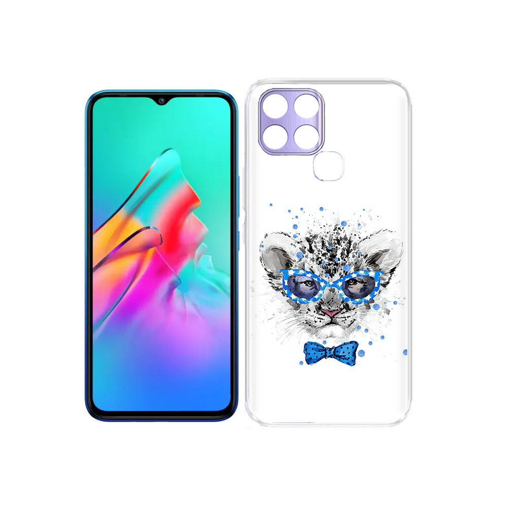 

Чехол MyPads Tocco для Infinix Smart 6 тигренок с бабочкой, Прозрачный, Tocco