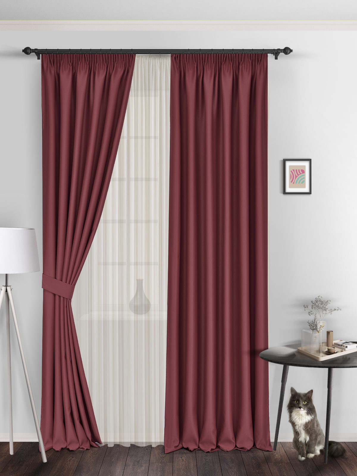 

Шторы блэкаут ВсеТканиТут bacio blackout 200х240 2 шт, k_BacioN05, bacio blackout