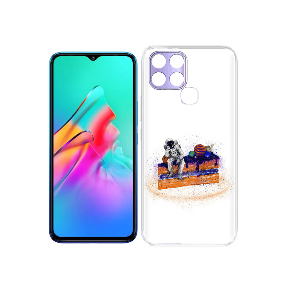 

Чехол MyPads Tocco для Infinix Smart 6 торт с планетами, Прозрачный, Tocco