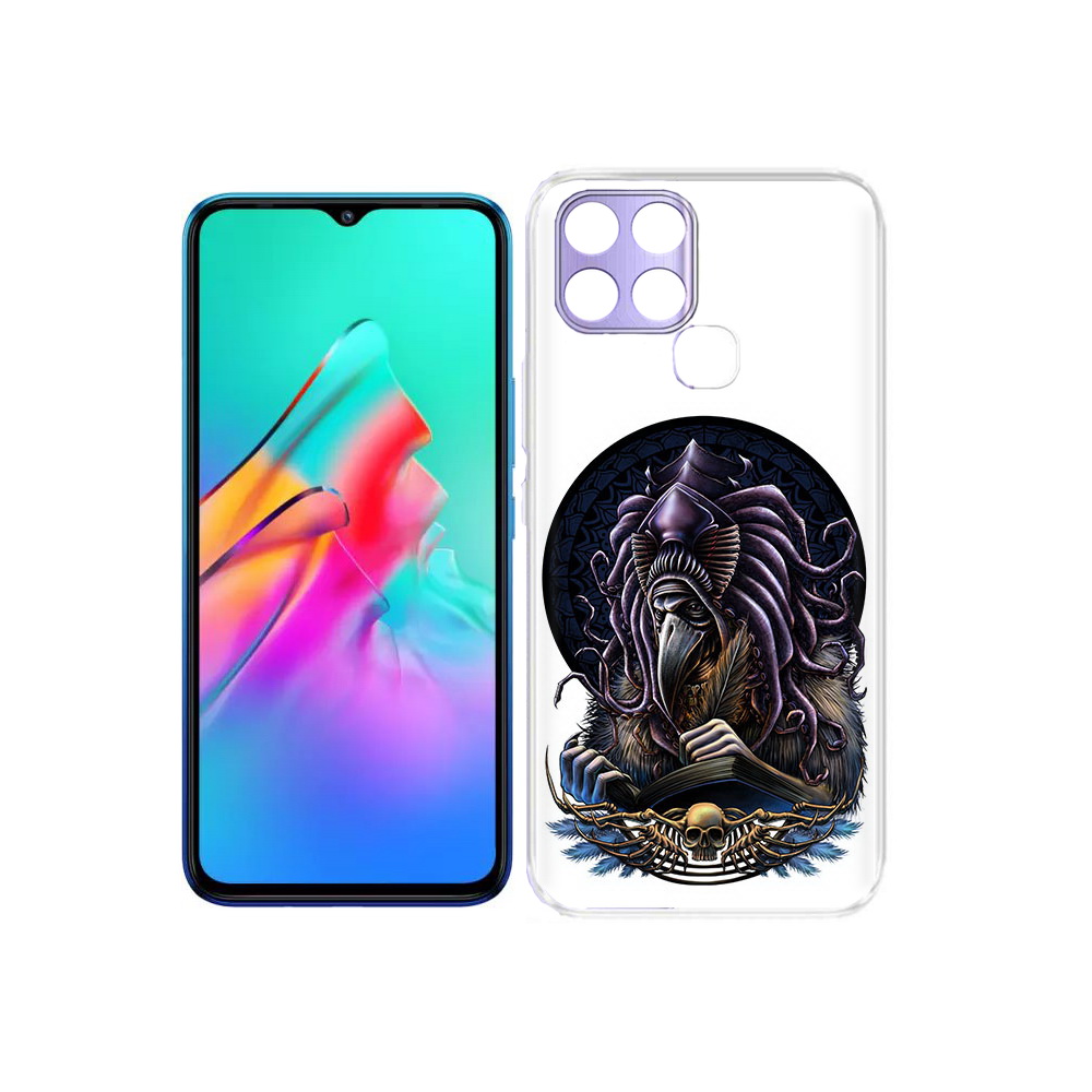 

Чехол MyPads Tocco для Infinix Smart 6 умный ворон, Прозрачный, Tocco