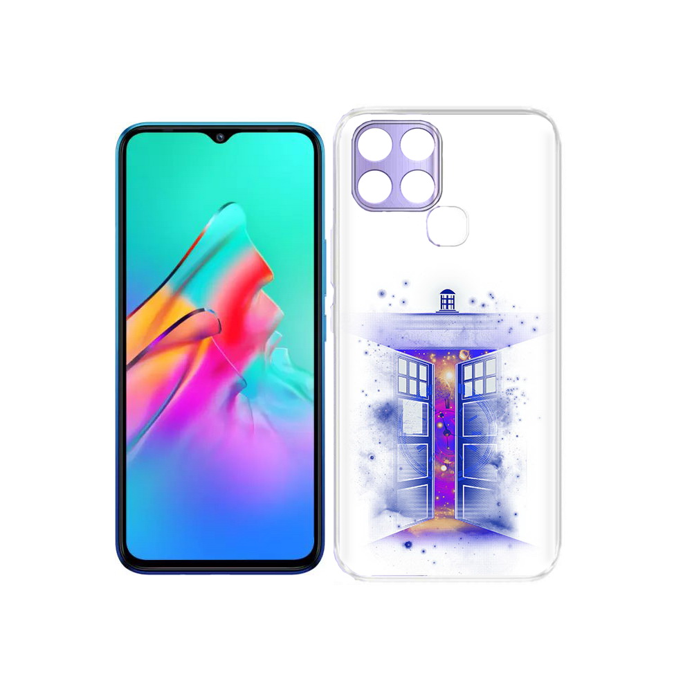 

Чехол MyPads Tocco для Infinix Smart 6 фиолетовый уголок абстракция, Прозрачный, Tocco