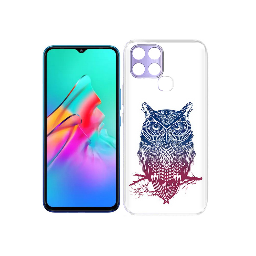 

Чехол MyPads Tocco для Infinix Smart 6 хиппи сова, Прозрачный, Tocco