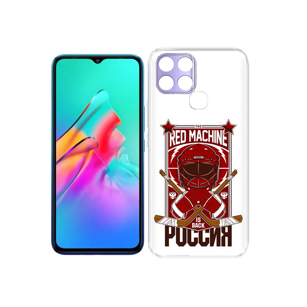 

Чехол MyPads Tocco для Infinix Smart 6 хоккей россия, Прозрачный, Tocco