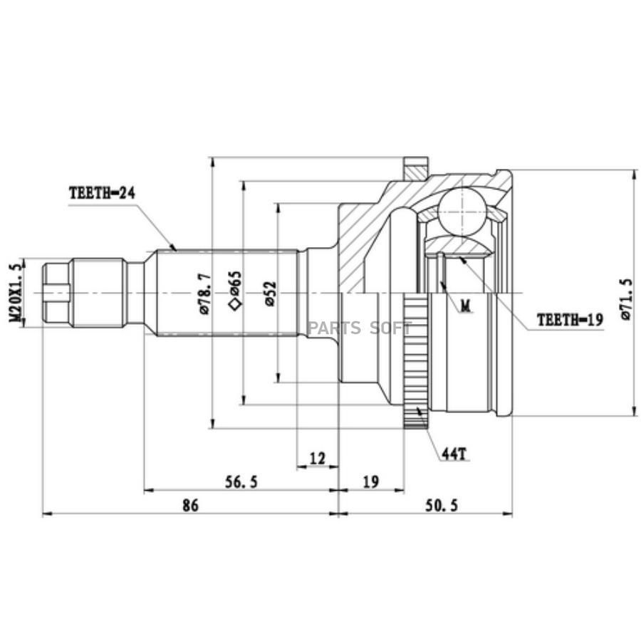 

Шрус Наружный Zikmar Z87250R