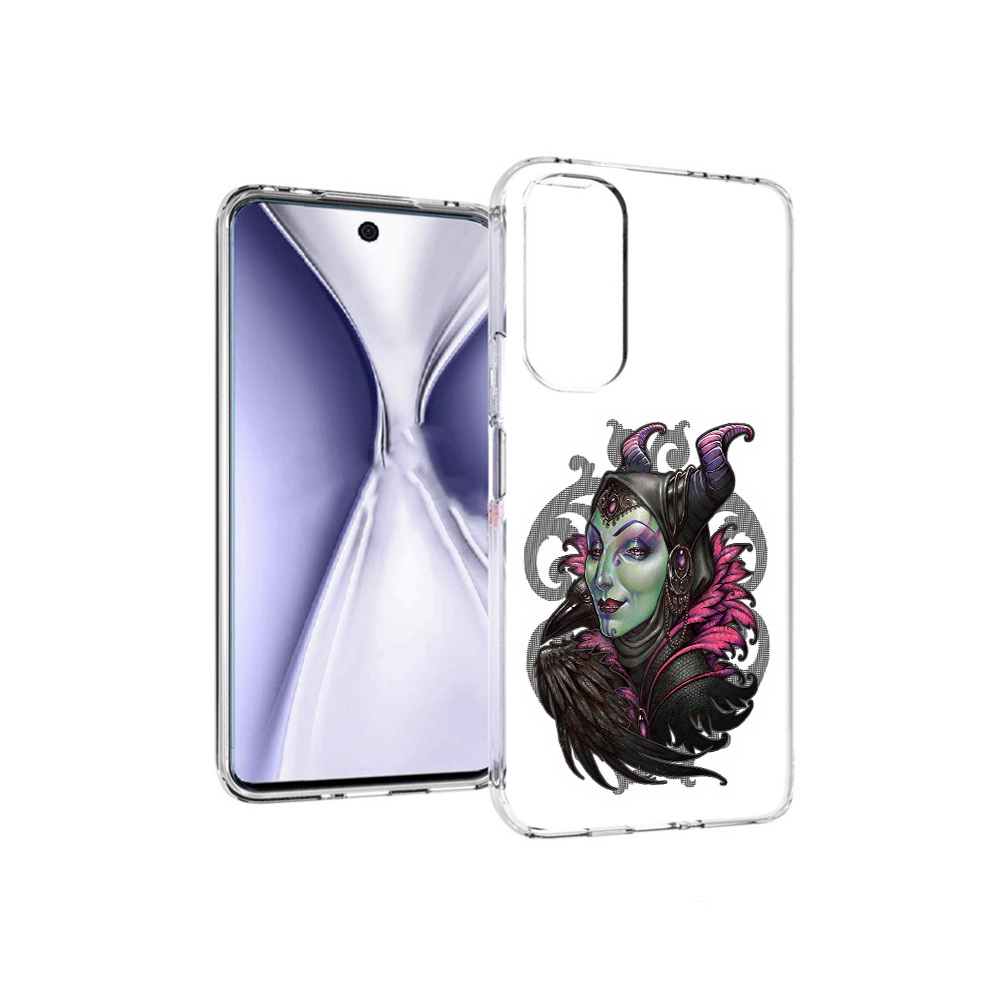 

Чехол MyPads Tocco для Huawei Honor X20 зеленая девушка с вороном, Прозрачный, Tocco
