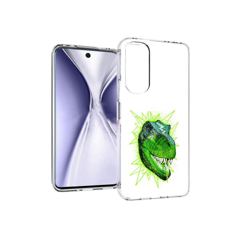 

Чехол MyPads Tocco для Huawei Honor X20 зеленый динозавр, Прозрачный, Tocco