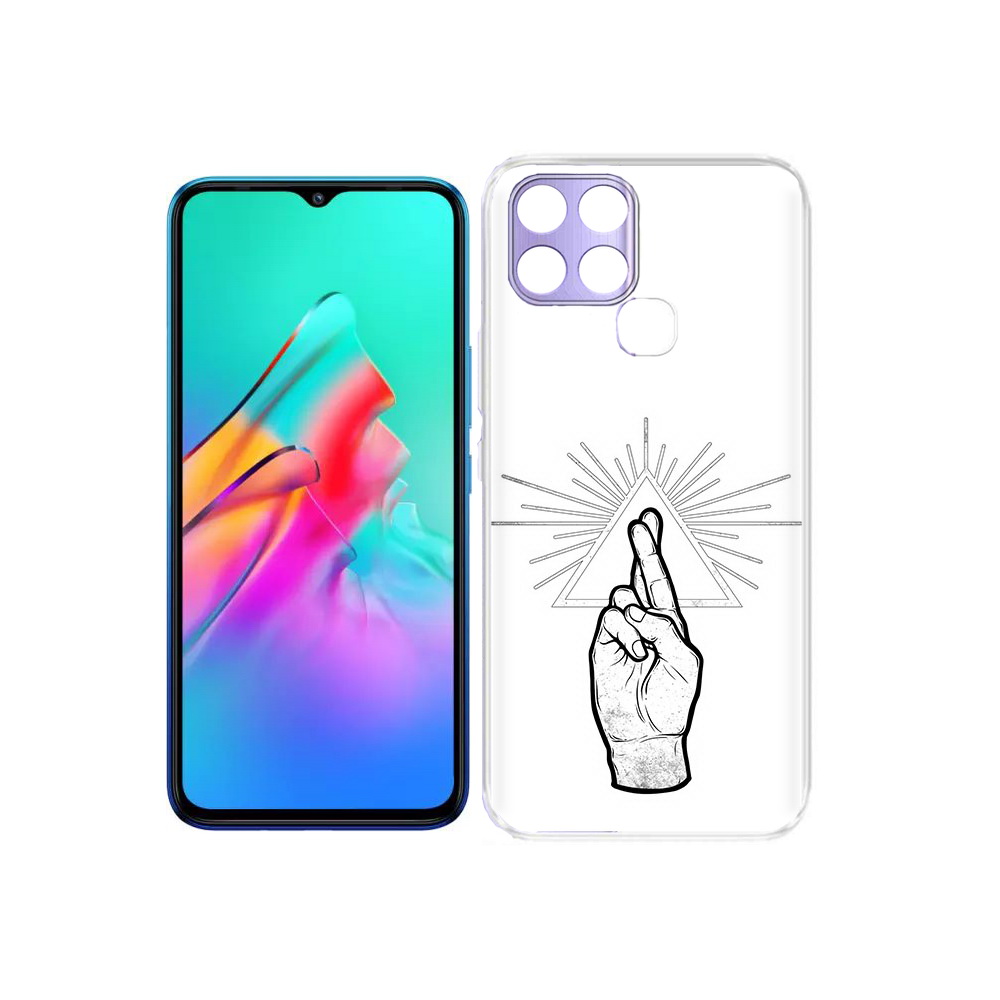

Чехол MyPads Tocco для Infinix Smart 6 черно белая рука, Прозрачный, Tocco