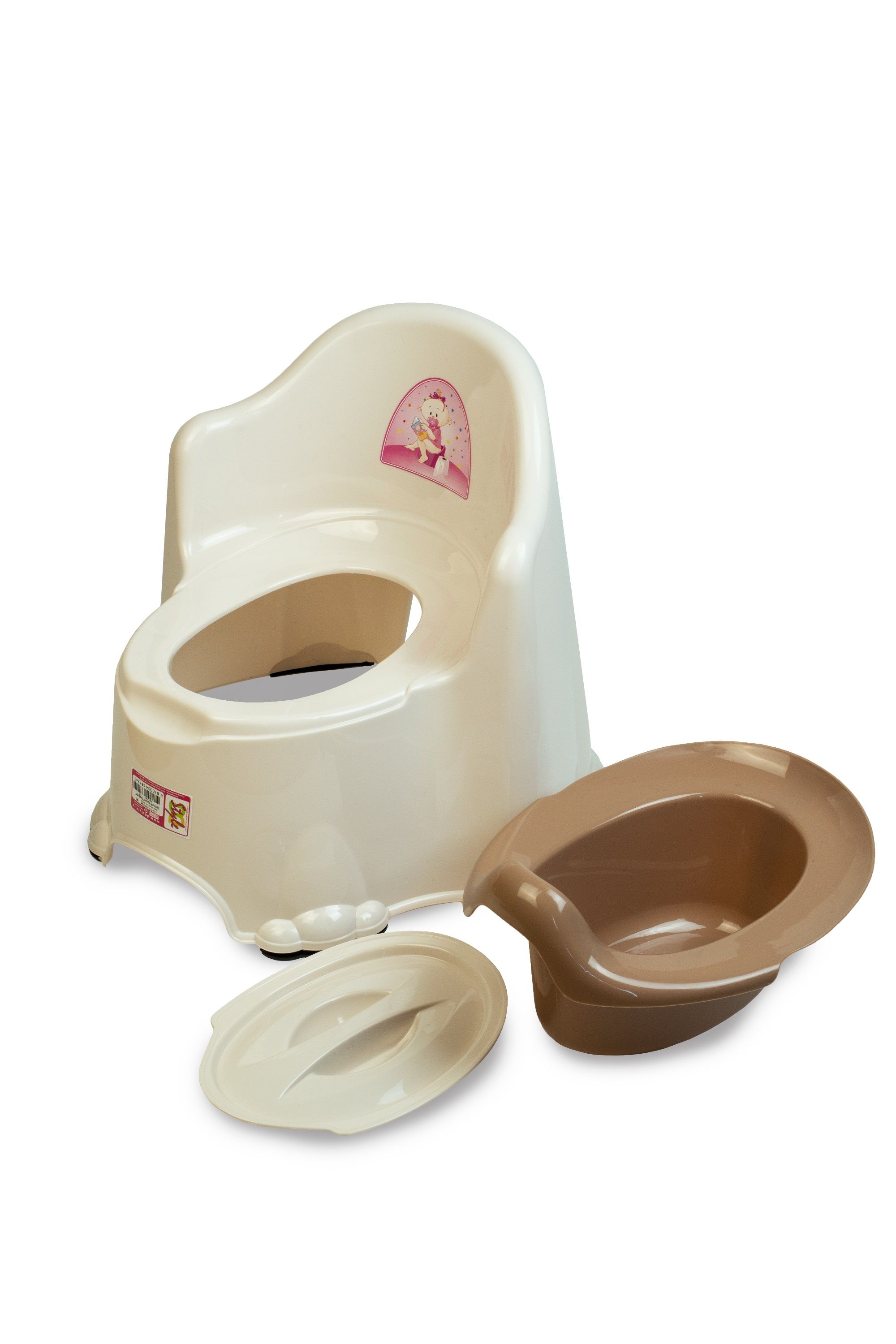 

Горшок детский DD Style Комфорт, со спинкой, 35х35х31,5 см, молочный, 11111