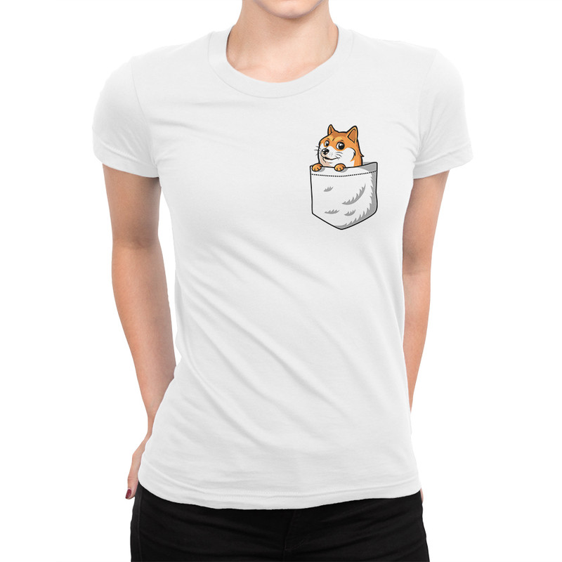 

Футболка женская Dream Shirts Собакен в Кармашке белая 3XL, Белый, Собакен в Кармашке