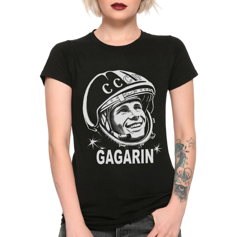 

Футболка женская Dream Shirts Гагарин черная M, Черный, "Гагарин"