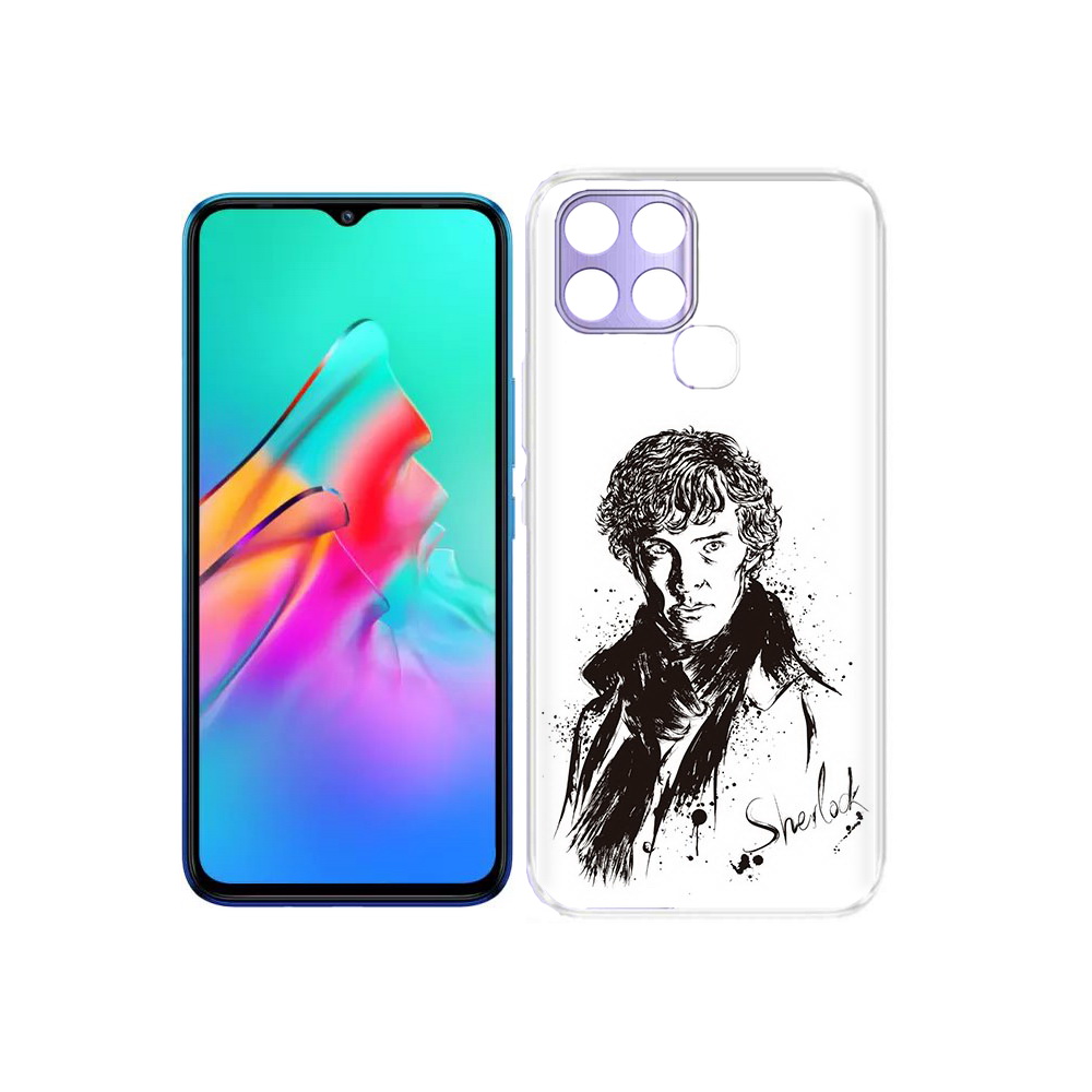 

Чехол MyPads Tocco для Infinix Smart 6 шерлок холмс портрет, Прозрачный, Tocco