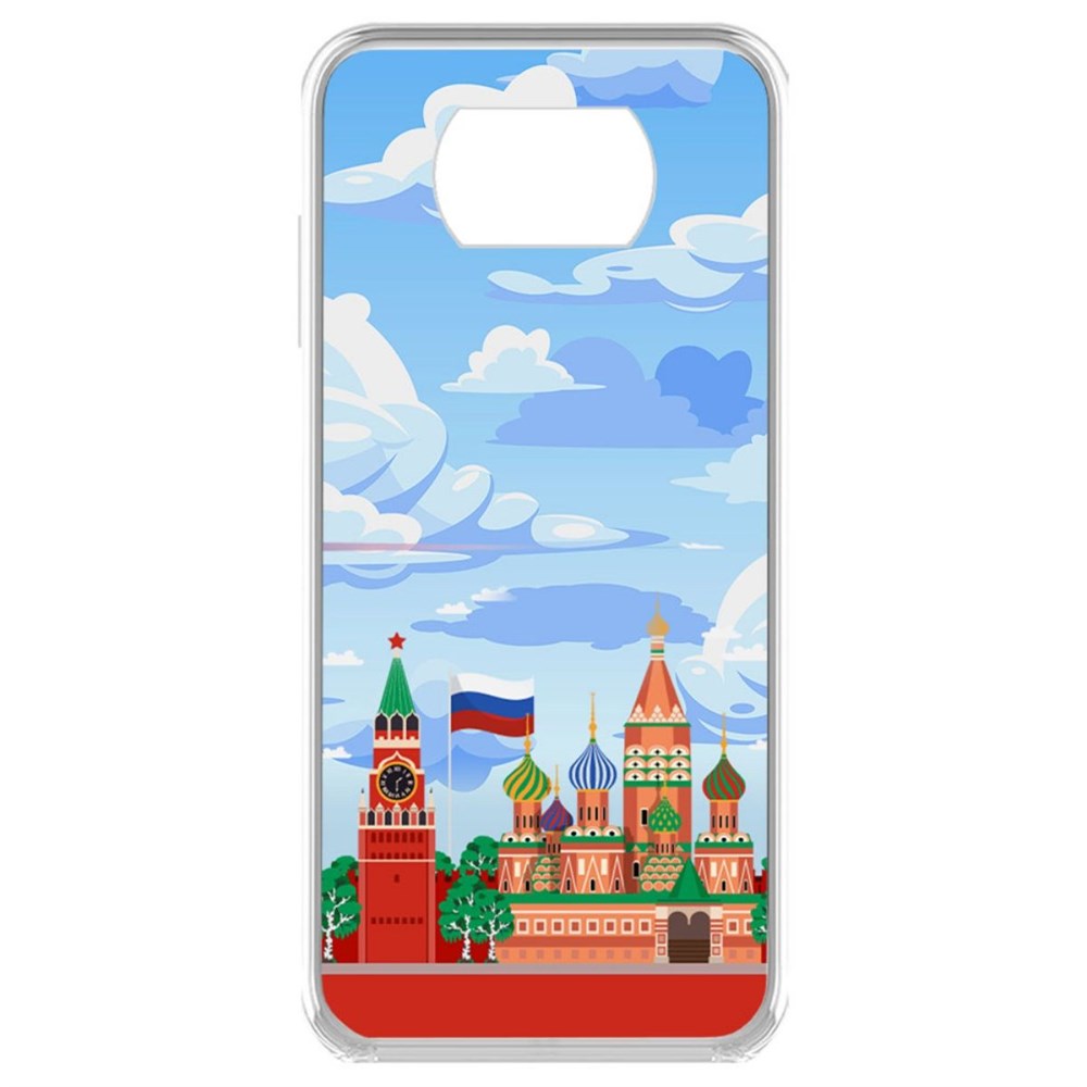 

Чехол-накладка Krutoff Clear Case Красная Площадь для Poco X3, Прозрачный