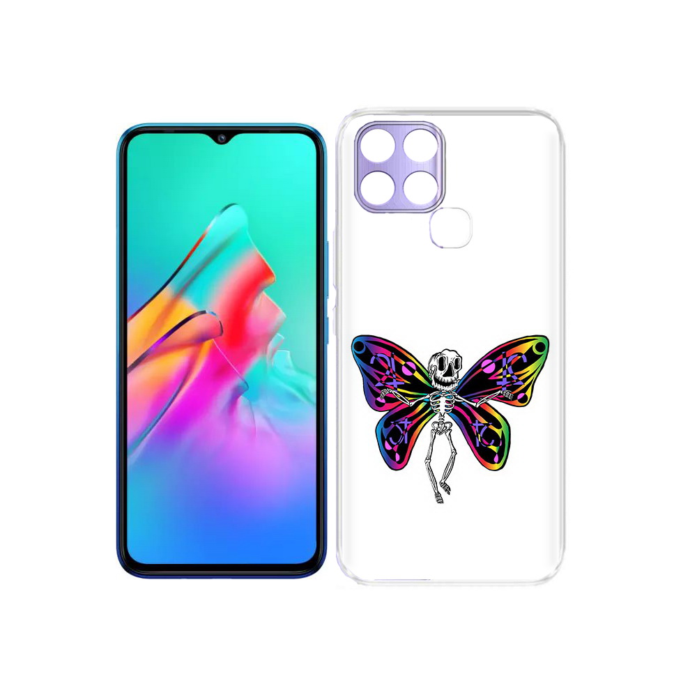 

Чехол MyPads Tocco для Infinix Smart 6 эффект бабочки, Прозрачный, Tocco