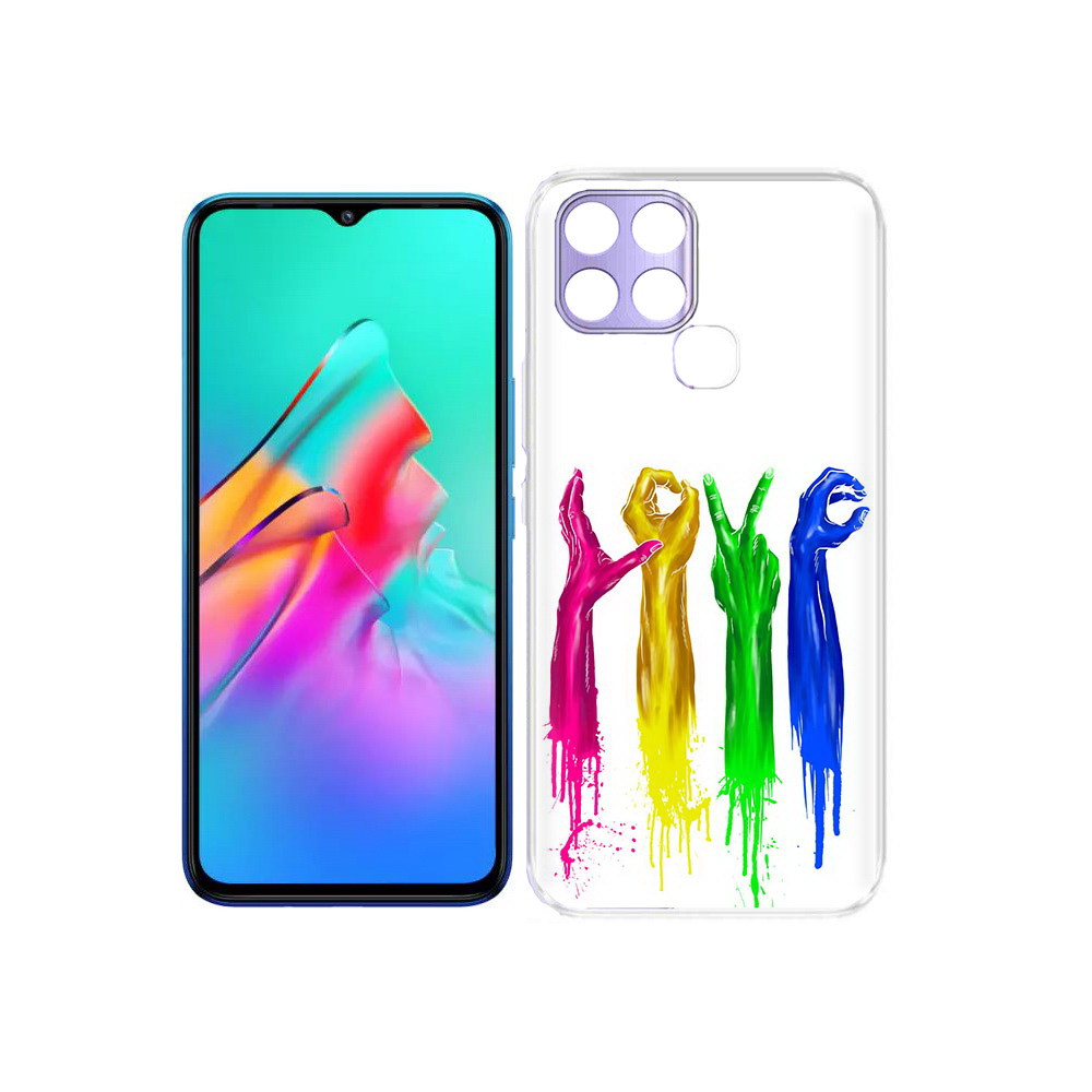 

Чехол MyPads Tocco для Infinix Smart 6 яркие руки love, Прозрачный, Tocco