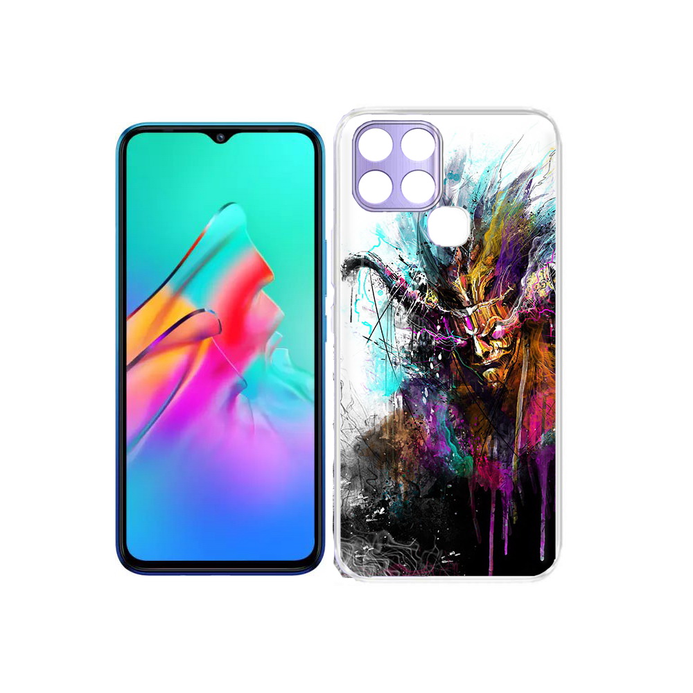 

Чехол MyPads Tocco для Infinix Smart 6 яркий дьявол, Прозрачный, Tocco